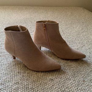 Taupe Kitten Heel Ankle Boots (Womens 8.5) - New without tags!